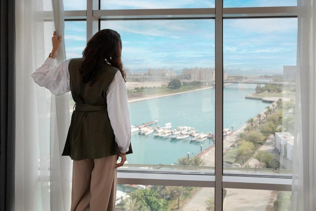 Bay La Sun Hotel And Marina - Emaar King Abdullah Economic City Экстерьер фото View of the Marina from a suite